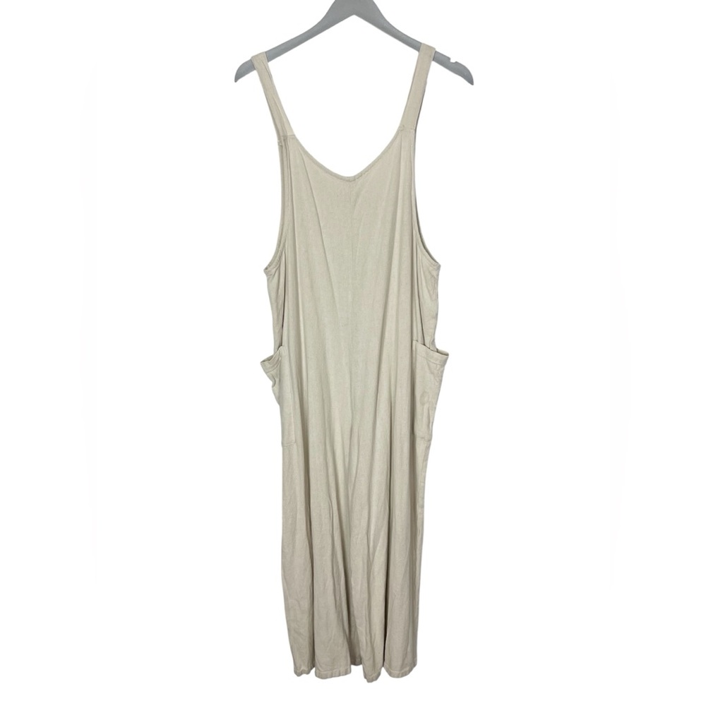 Hunter & Brown linen blend jumper romper one piece size S wide leg crop